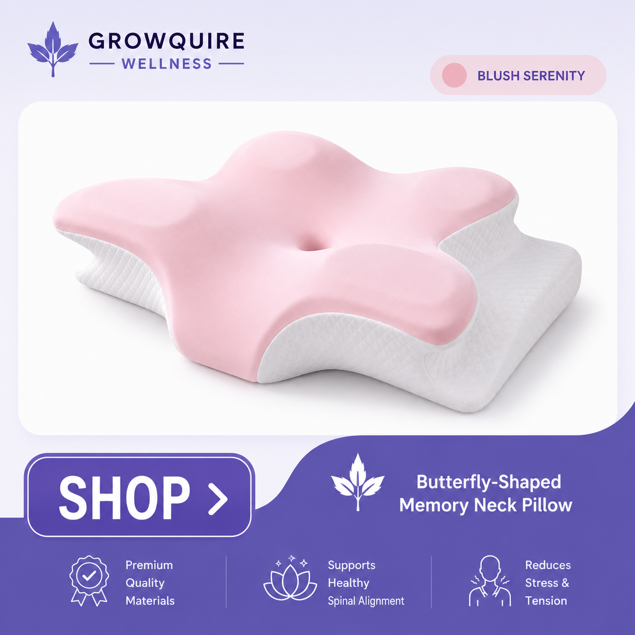AlignRest Butterfly Pillow